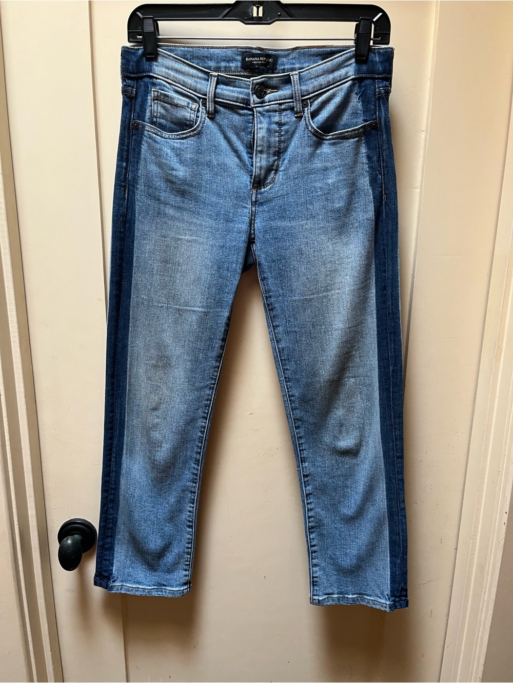 Banana Republic Two-Tone Blue Ankle Jeans